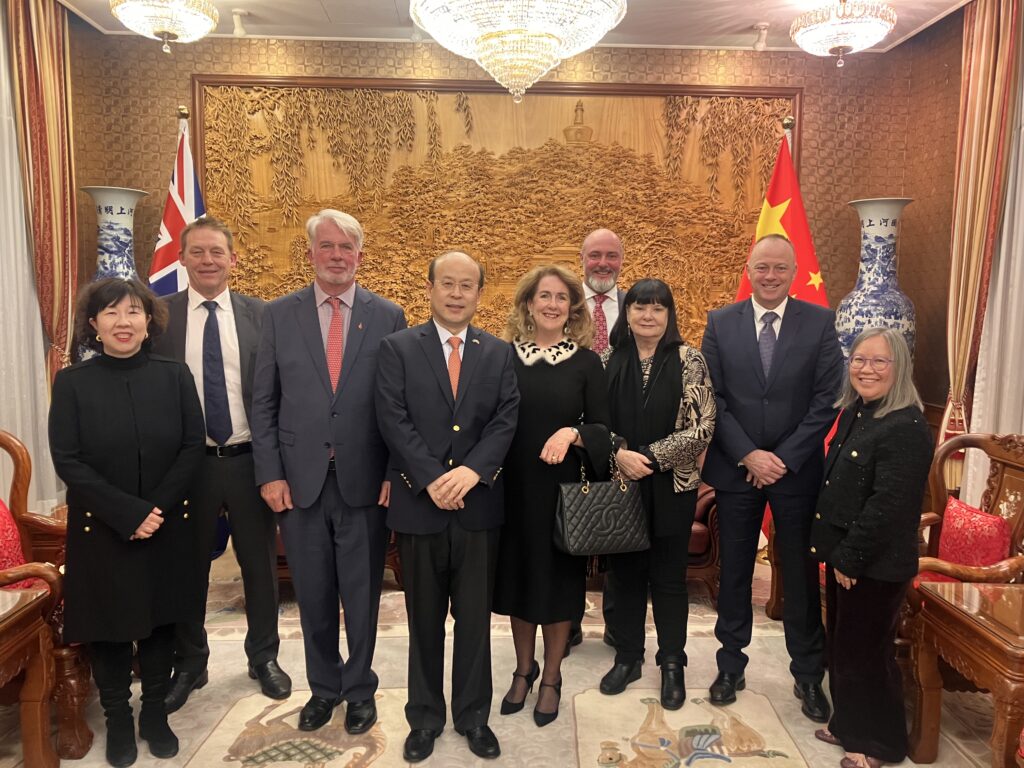 Meeting with the Chinese Ambassador 28 07 2025 Pictured from left to right: Song Huang, Michael Wright, Steve Howard, Ambassador, Louise Watson, Murray Prior, Sharan Burrow, Dean Jenkins, Van Tang