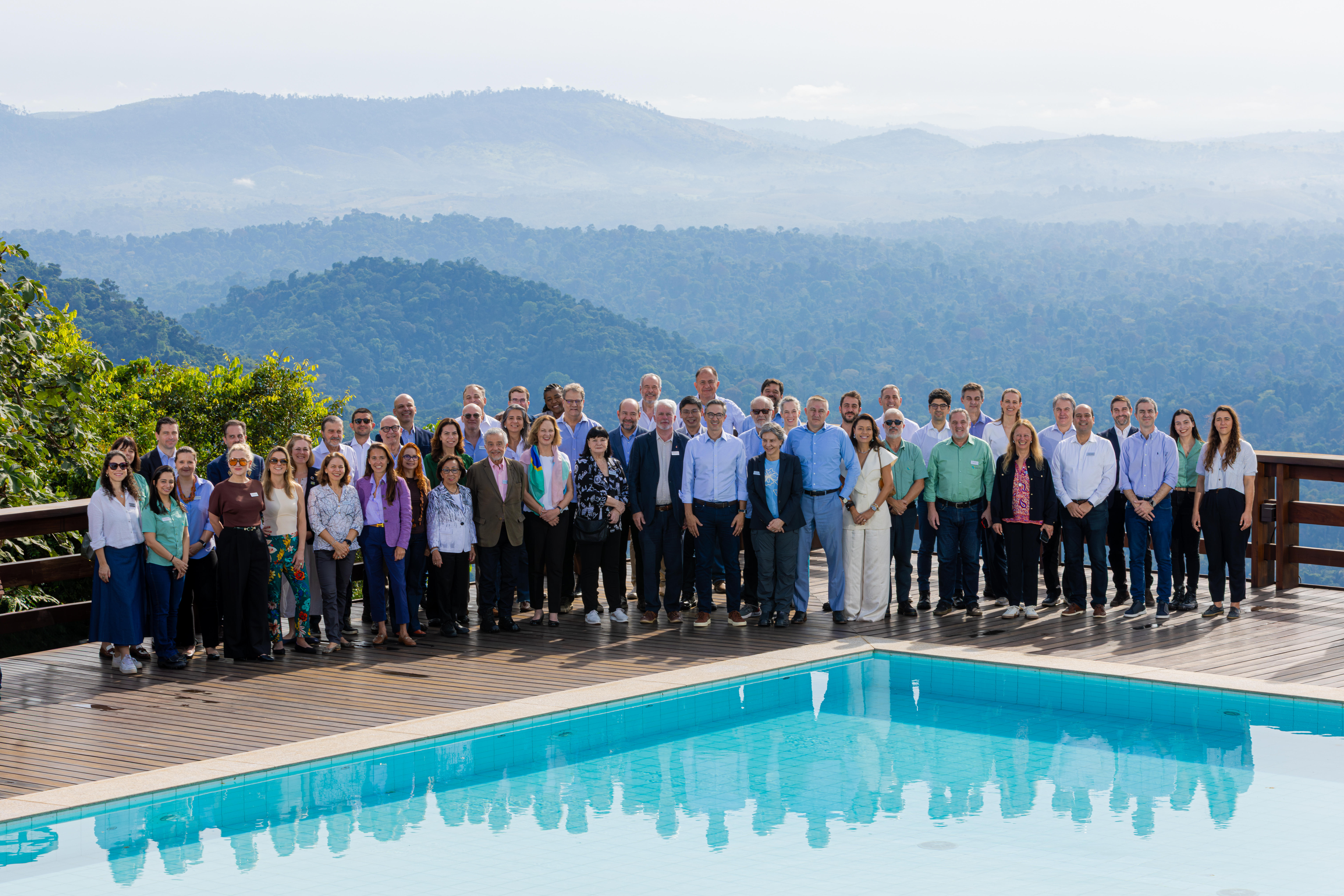 Group photo in front of the Amazon